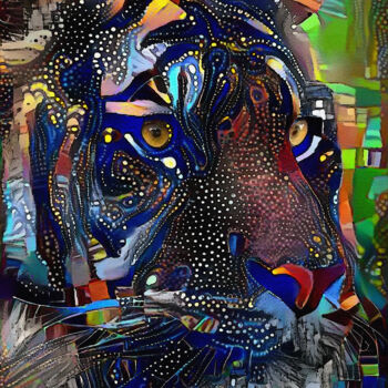 Arte digital titulada "Tiger 2021" por L.Roche, Obra de arte original, Acrílico