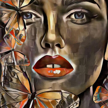 Digital Arts titled "Janice Mariposa" by L.Roche, Original Artwork, Acrylic