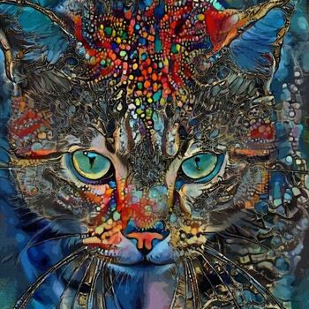"Truan, cat" başlıklı Dijital Sanat L.Roche tarafından, Orijinal sanat, Akrilik