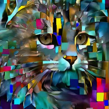 "Zazzy, cat" başlıklı Dijital Sanat L.Roche tarafından, Orijinal sanat, Akrilik