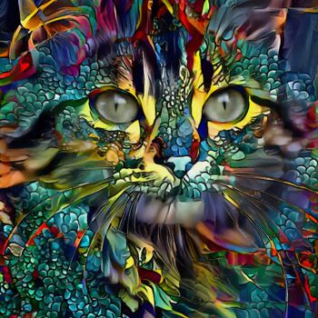 "Maïa, cat" başlıklı Dijital Sanat L.Roche tarafından, Orijinal sanat, Akrilik
