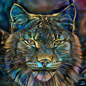 Arte digital titulada "Sancy, Lynx" por L.Roche, Obra de arte original, Trabajo Digital 2D