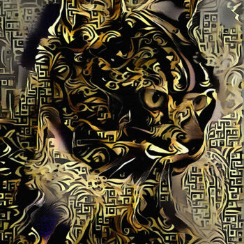 "Algor, cat" başlıklı Dijital Sanat L.Roche tarafından, Orijinal sanat, Akrilik