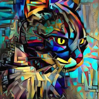 Arte digital titulada "Zangano, cat" por L.Roche, Obra de arte original, Acrílico