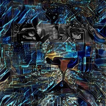 Цифровое искусство под названием "Metaverse King" - L.Roche, Подлинное произведение искусства, Акрил