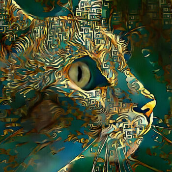 Цифровое искусство под названием "Esrat, cat" - L.Roche, Подлинное произведение искусства, 2D Цифровая Работа