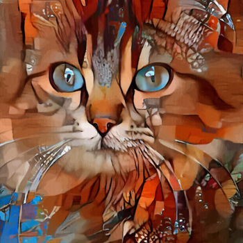 Digital Arts titled "Shona 2022, cat" by L.Roche, Original Artwork, 2D Digital Work