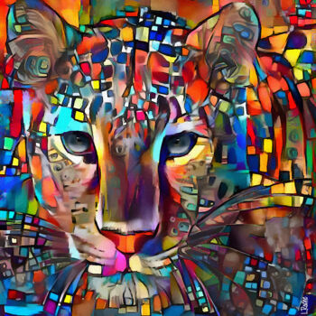 "Garnett, leopard" başlıklı Dijital Sanat L.Roche tarafından, Orijinal sanat, Mürekkep