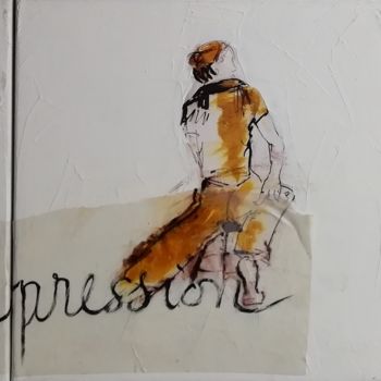 Schilderij getiteld "Impression" door Line Lacroix, Origineel Kunstwerk, Olie