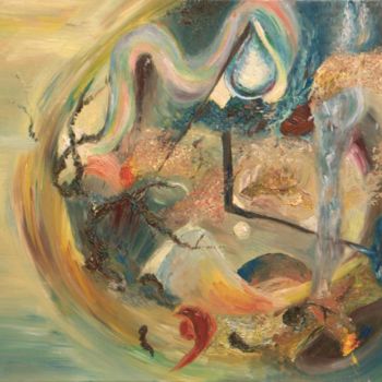 Peinture intitulée "Thirst" par Lada Polunina, Œuvre d'art originale, Huile