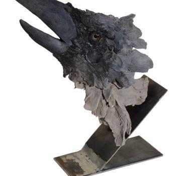 Скульптура под названием "Nevermore" - Laëtitia-May Le Guélaff, Подлинное произведение искусства, Терракота