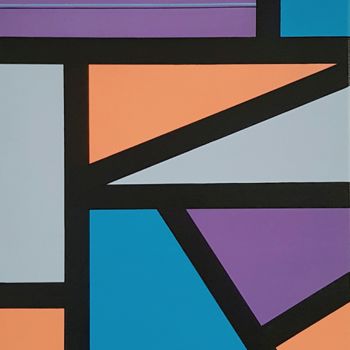 Painting titled "Geometric abstract…" by Ana Von Laff, Original Artwork, Acrylic