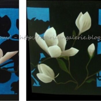 Painting titled "Douces fleurs" by La Galerie De Marilyn, Original Artwork