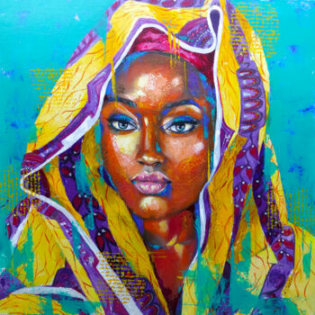 "Girl with scarf" başlıklı Tablo Lana Castella tarafından, Orijinal sanat, Akrilik