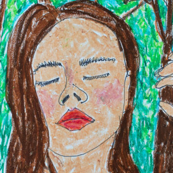 Dessin intitulée "Lindsey" par Lana Krainova, Œuvre d'art originale, Pastel