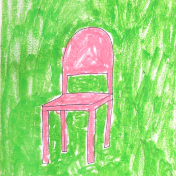 Dibujo titulada "Pink seat" por Lana Krainova, Obra de arte original, Pastel