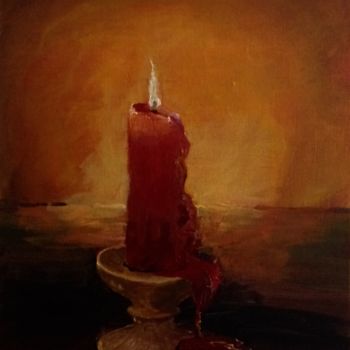 Schilderij getiteld "Burning Bright" door Lanny Roff, Origineel Kunstwerk, Acryl