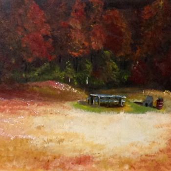 Schilderij getiteld "Picnic" door Lanny Roff, Origineel Kunstwerk, Acryl