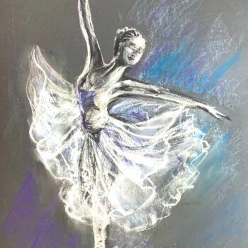 Schilderij getiteld "Pastel  ballerina d…" door Svetlana Lanovenko, Origineel Kunstwerk, Pastel