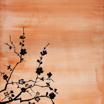Pintura titulada "Tea Blossoms" por Lantana Louise, Obra de arte original, Oleo
