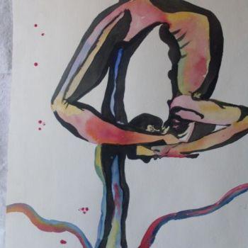 Pintura titulada "l'homme racine" por Eveline Ghironi (khava), Obra de arte original, Oleo