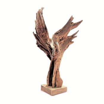 Скульптура под названием "NIKA. Wood abstract…" - Lara Shabelnik, Подлинное произведение искусства, Дерево