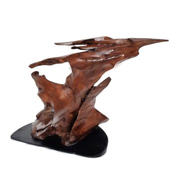 Sculpture titled "FLOW. Abstract wood…" by Lara Shabelnik, Original Artwork, Wood