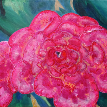 Peinture intitulée "Die aufgehende Rose…" par Lari Peters, Œuvre d'art originale, Acrylique