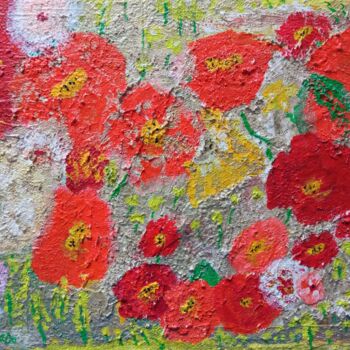 Pintura intitulada "Summer flowers" por Larisa Leontjeva, Obras de arte originais, Acrílico