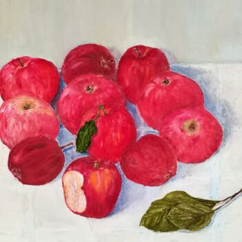 Schilderij getiteld "Apples Painting Sti…" door Larisa Raevskaia, Origineel Kunstwerk, Olie