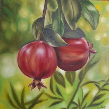 Painting titled "Pomegranate" by Larisa Ruy, Original Artwork, Oil