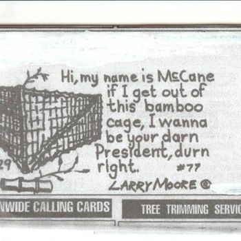 "John McCain" başlıklı Resim Mississippi Artist Larry Moore tarafından, Orijinal sanat