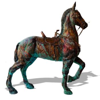 Скульптура под названием "Knight's Mate" - Lasantha Epasinghe, Подлинное произведение искусства, Металлы