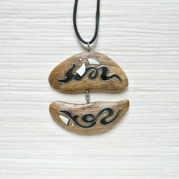 "Wooden necklace wit…" başlıklı Design Valerii Latyshev tarafından, Orijinal sanat, Takı