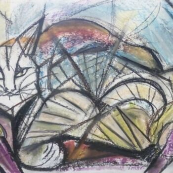 Drawing titled "le pacha(t)" by Laudu, Original Artwork, Pastel