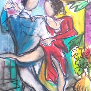 Drawing titled "Tango 16" by Laudu, Original Artwork, Pastel