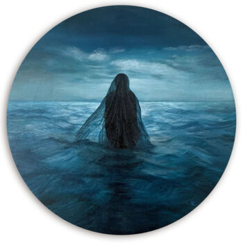 Malerei mit dem Titel "The Tide" von Laura Olenska, Original-Kunstwerk, Öl Auf Keilrahmen aus Holz montiert
