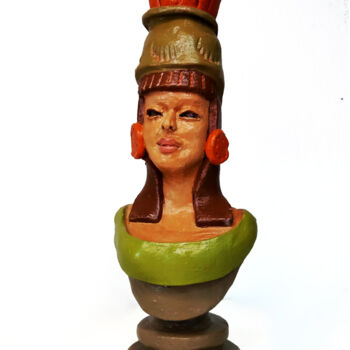 Sculptuur getiteld "Diosa Inca" door Laura Nehr, Origineel Kunstwerk, Terra cotta