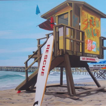 Картина под названием "SURF WILD" - Laurence Delmotte-Berreby, Подлинное произведение искусства, Акрил