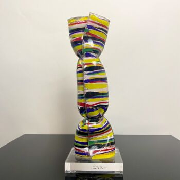 Escultura titulada "Wrapping Bonbon Tra…" por Laurence Jenk, Obra de arte original, Plástico