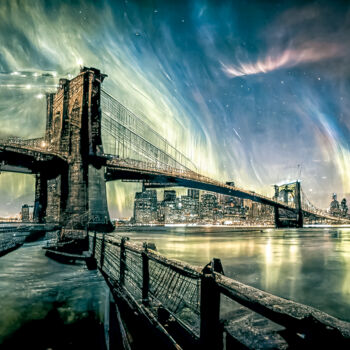Digital Arts titled "Brooklyn bridge" by Laurence Masson, Original Artwork, Digital Painting