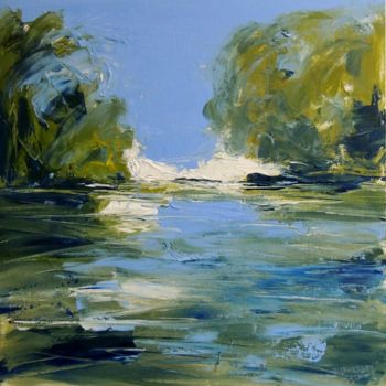 Painting titled "Bord de Loire" by Laurent Chabrillat, Original Artwork, Acrylic