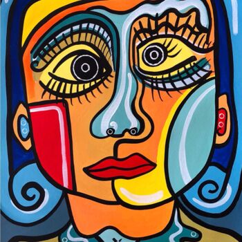 Painting titled "Enigmela." by Laurent Folco, Original Artwork, Acrylic