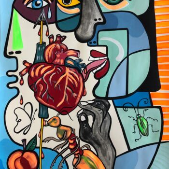 Painting titled "Les maux d’amour." by Laurent Folco, Original Artwork, Acrylic