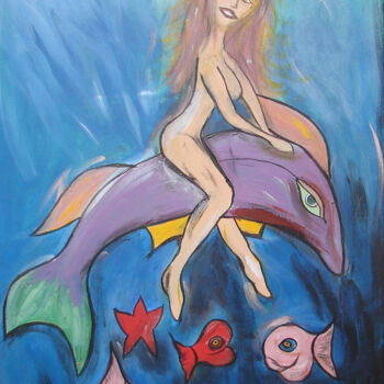 Painting titled "Aqua Whoua" by Laurent Pesteil, Original Artwork, Acrylic
