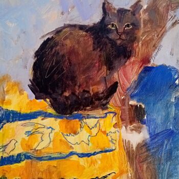 Peinture intitulée "Tiger cat#3" par Valerie Lazareva, Œuvre d'art originale, Acrylique