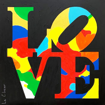 Картина под названием "LOVE" - Le Closier, Подлинное произведение искусства, Акрил