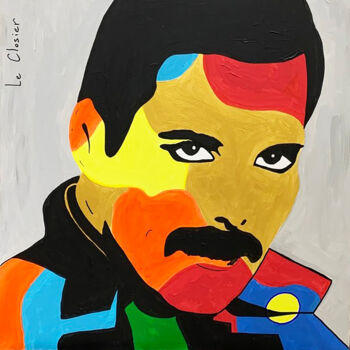 Painting titled "FREDDIE II" by Le Closier, Original Artwork, Acrylic Mounted on Wood Stretcher frame