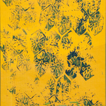 Estampas & grabados titulada "Illusion vitaminée" por Léa Coutureau, Obra de arte original, Linograbados