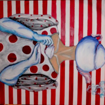 Painting titled "Une tasse de thé ?" by Léa Goncalves, Original Artwork, Acrylic